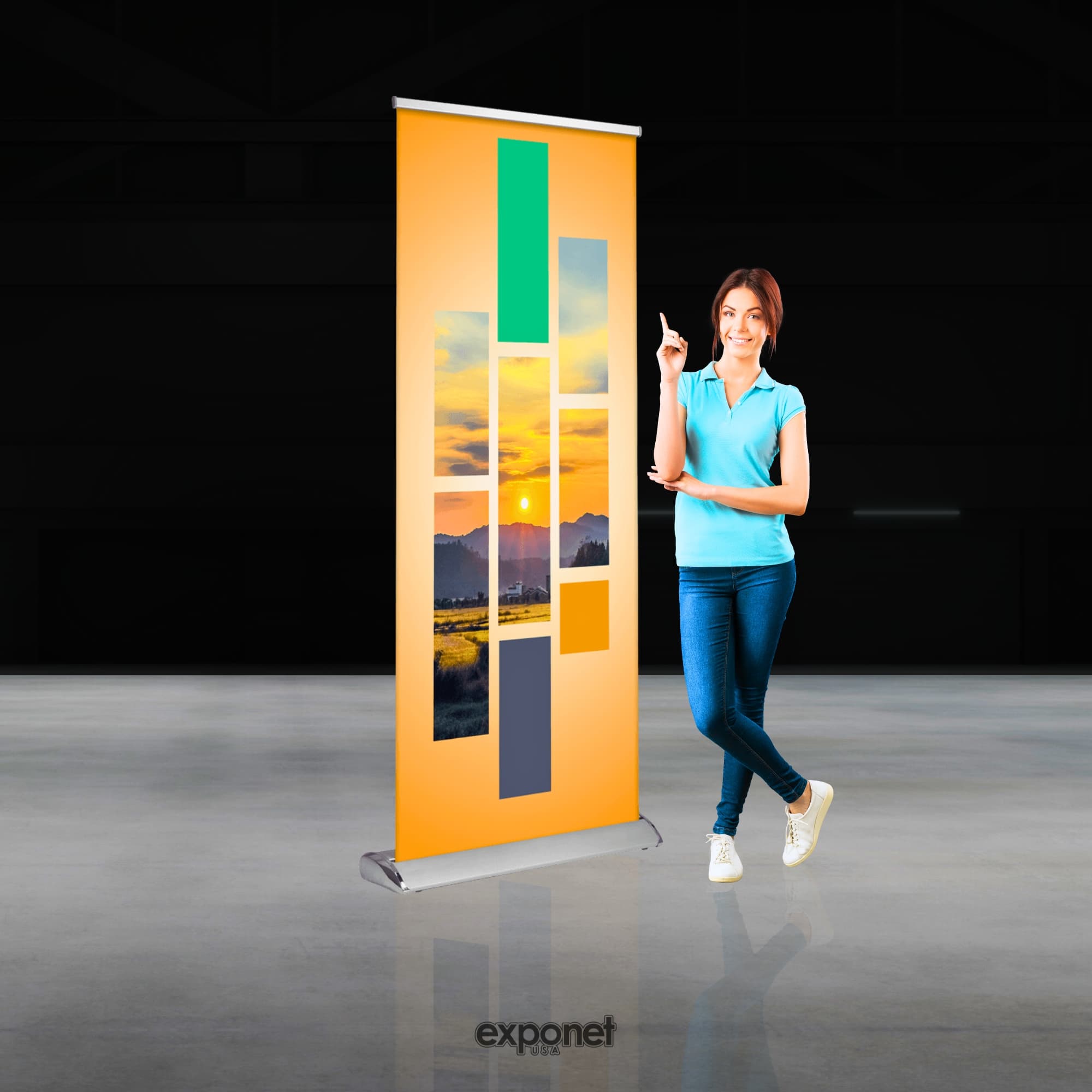 33"x81" Deluxe Retractable Banner Stand