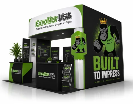 An ExpoNet USA Built to Impress trade show booth